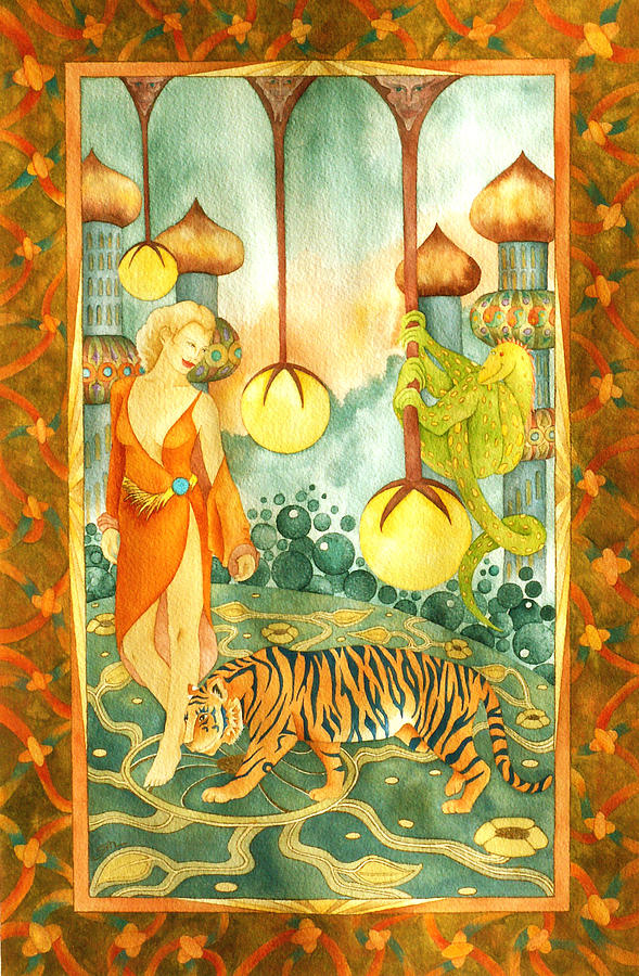 Dragon Painting - Tiger Retreat by Susan C Mills