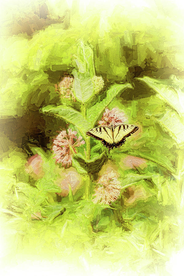 Tiger Swallowtail Butterfly in the Blue Ridge AP Digital Art by Dan Carmichael