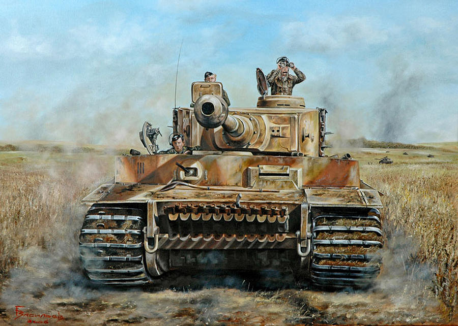 Tiger Tank Digital Art - Tiger tank by Maye Loeser