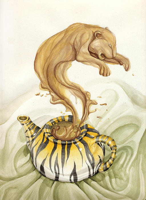Tiger Tea Painting by Hannah Kincannon Tiger Tea Painting by Hannah Kincannon