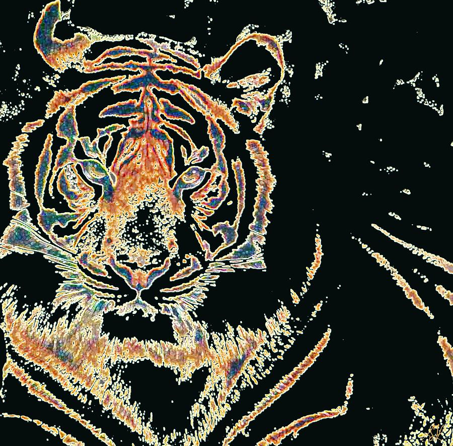 Tiger Tiger Digital Art by Stephanie Grant