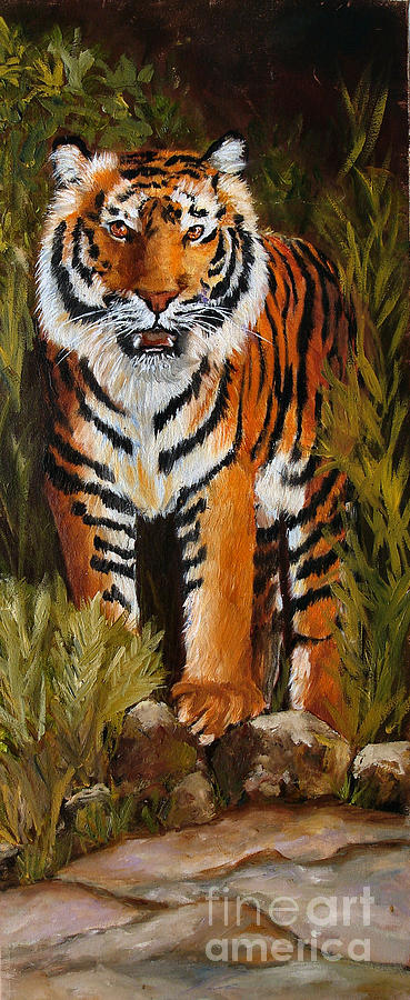 Tiger Wildlife Art Painting by Mary Jo Zorad