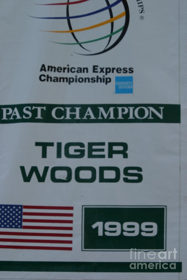 Tiger Woods Banner 1999 Photograph by Chuck Kuhn