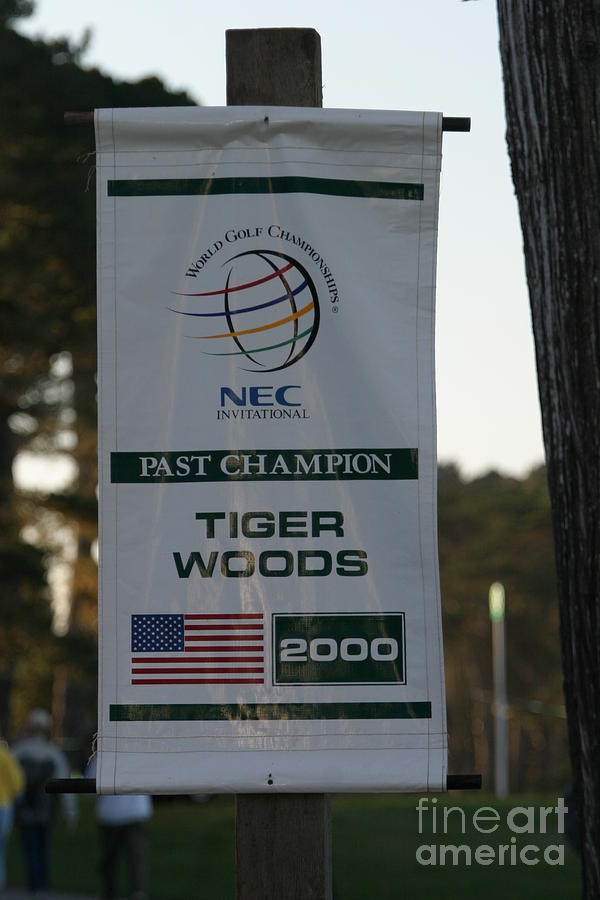 Tiger Woods Banner 2000 Photograph by Chuck Kuhn