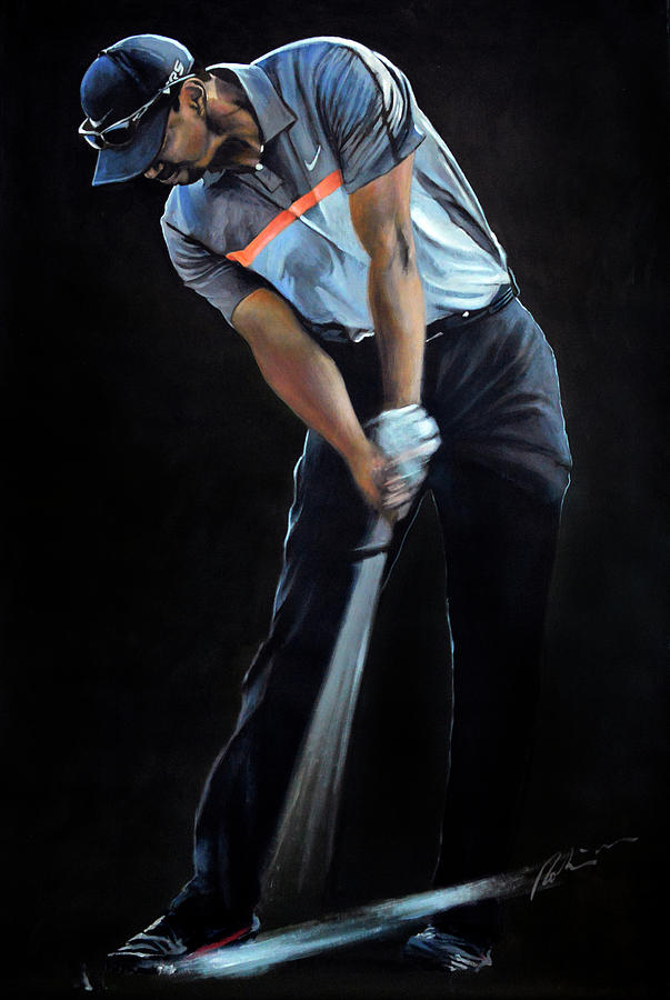 Tiger Woods Painting - Tiger Woods by Mark Robinson