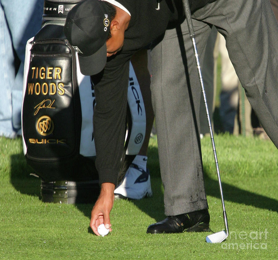 Tiger Woods Up Close  Photograph by Chuck Kuhn