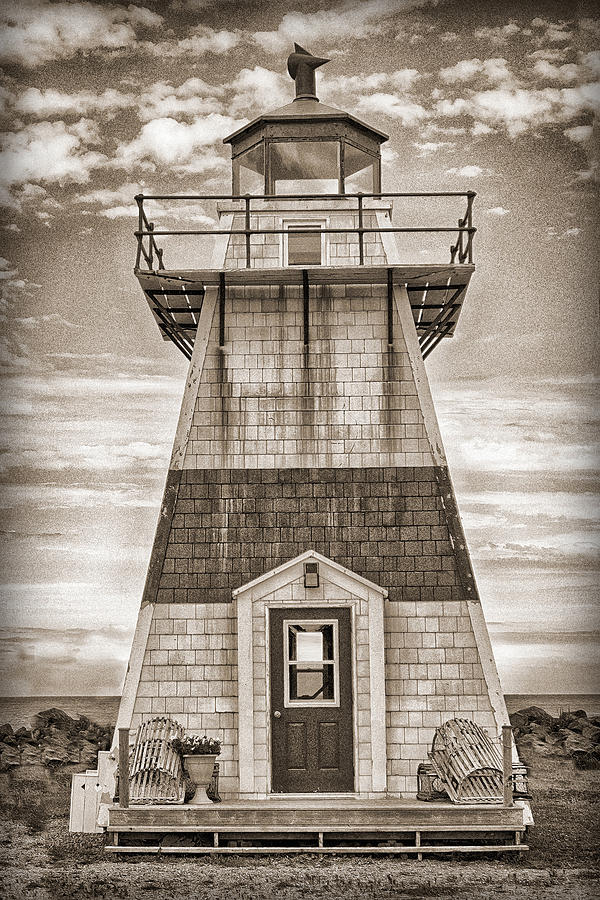 Lighthouse Photograph - Tignish Shore Lighthouse by WB Johnston