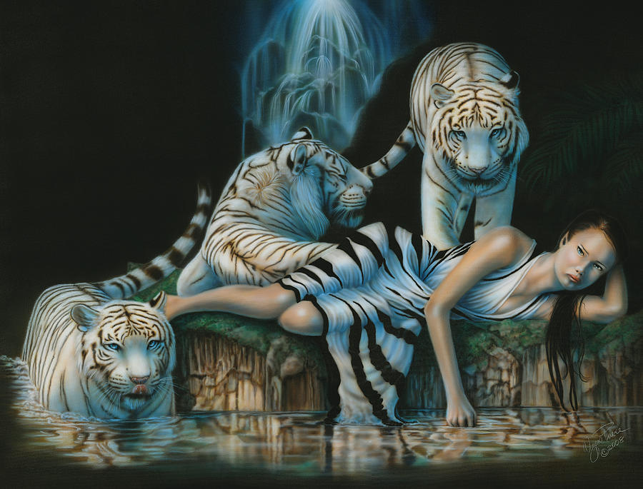 Tigress Painting by Wayne Pruse