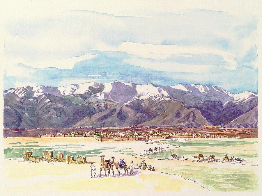 Tihran, where Bahaullah was born, in 1817. Painting by Sue Podger
