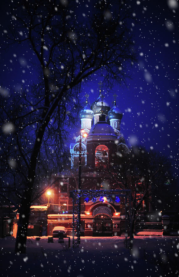 Tikhvin Church 1. Snowy Days in Moscow Photograph by Jenny Rainbow