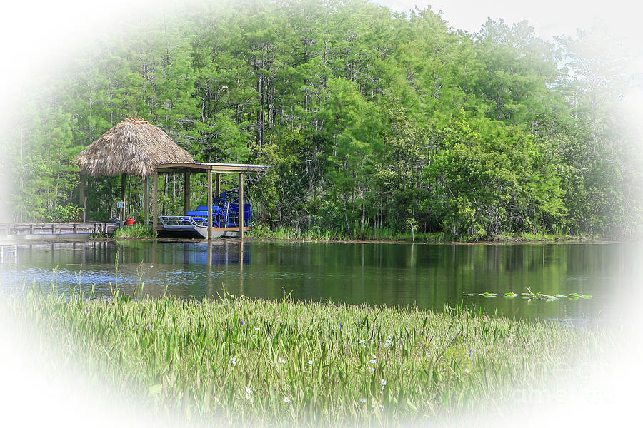 Tiki Hut Airboat Photograph by Tom Claud