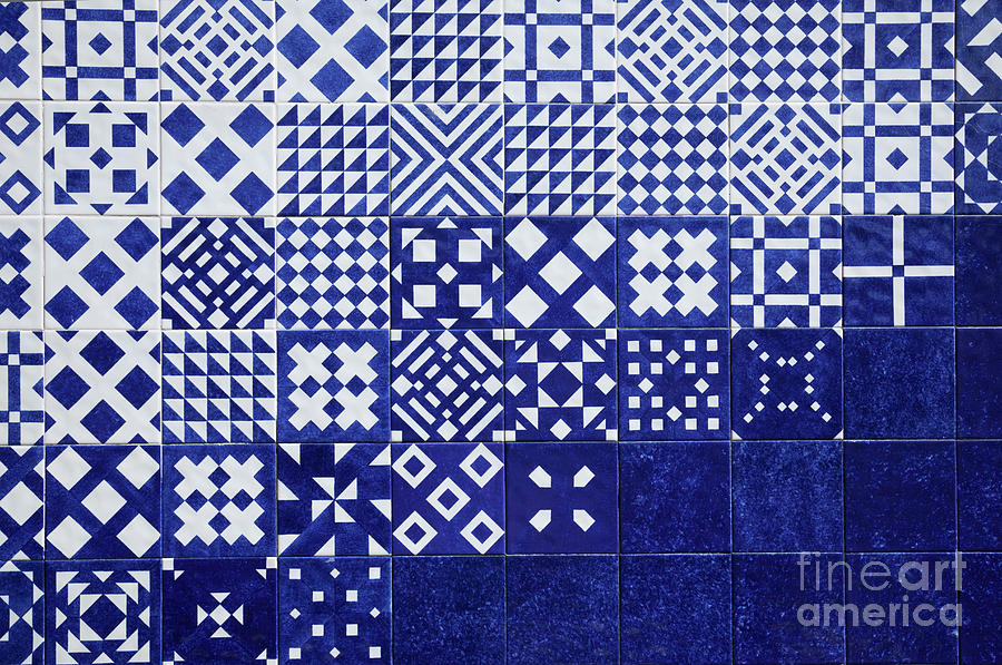 Tile Blue Background Photograph by Ariadna De Raadt