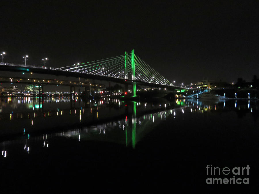 Tilikum Crossing Portland OR Photograph by Cindy Murphy - NightVisions