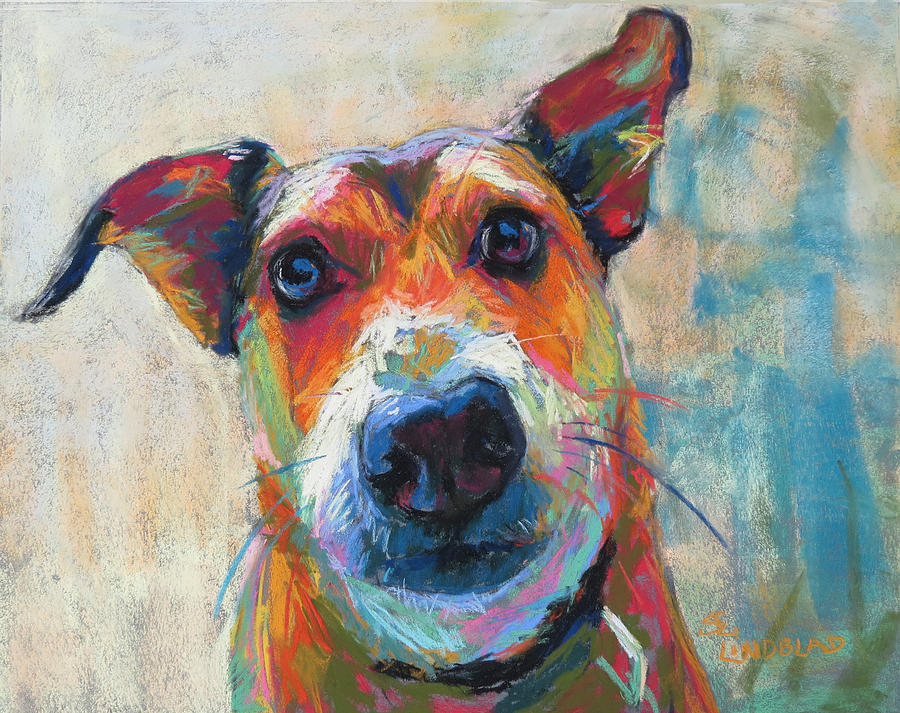 Tilly the dog Painting by Sandy Lindblad - Fine Art America