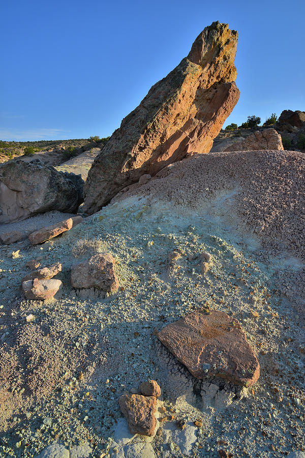 Tilted Boulder in Bentonite Quarry Photograph by Ray Mathis