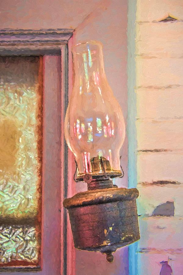 Tilted Outdoor Kerosene Lamp Photograph by Gary Slawsky