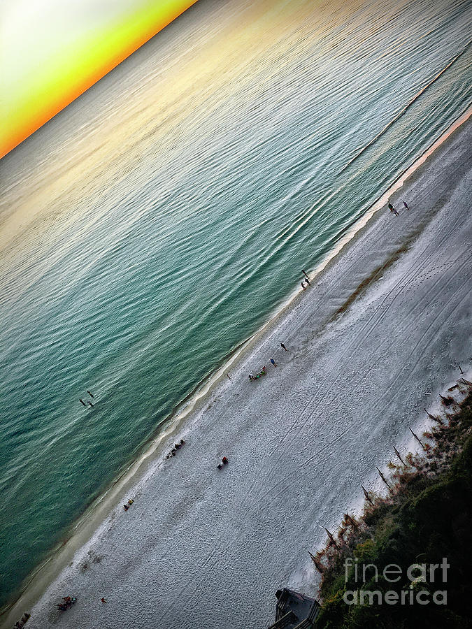Tilted Rule of Thirds Beach Sunset Photograph by Walt Foegelle