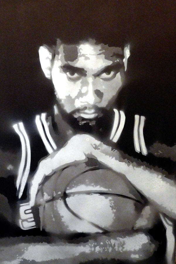 tim duncan painting by lavaras tucker