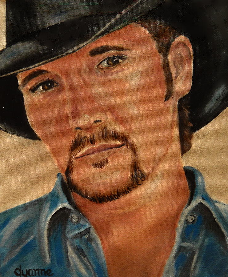 Tim McGraw Celebrity Painting Painting by Dyanne Parker - Fine Art America