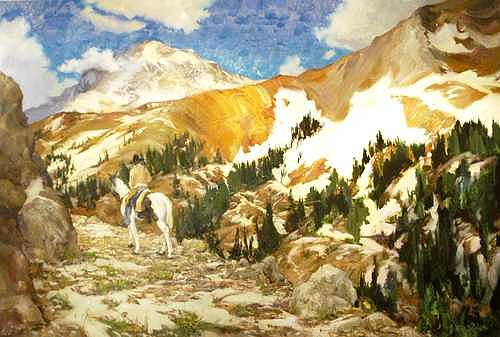 Mountains Painting - Timberline by Ed Slack Mountains Painting - Timberline by Ed Slack