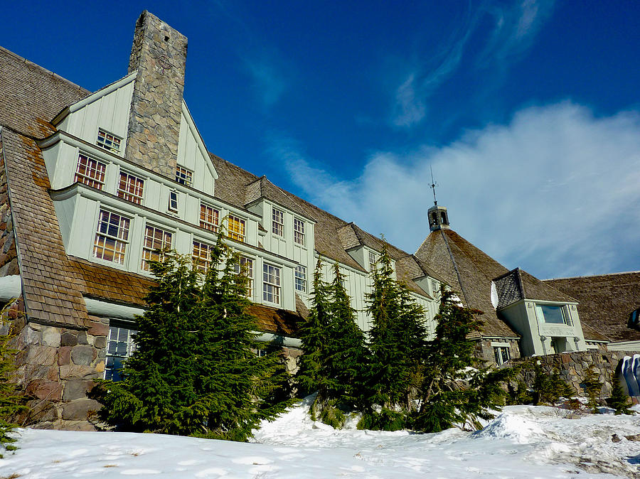 The Shining Photograph - Timberline Lodge by Drena Putz