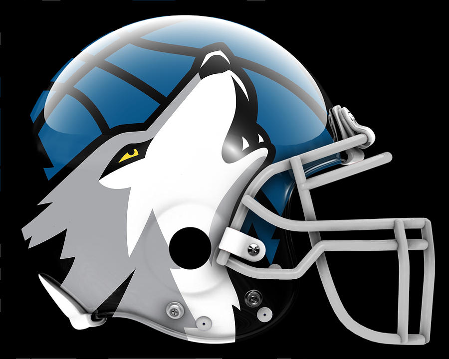 Timberwolves What If Its Football Painting by Joe Hamilton