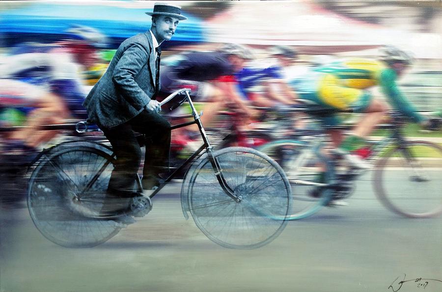 Vintage Mixed Media - Time Cyclist by William Smith