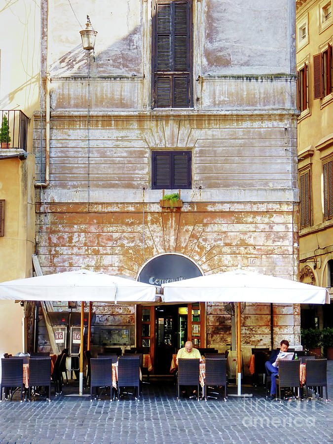 Piazza Cafe - Color Photograph