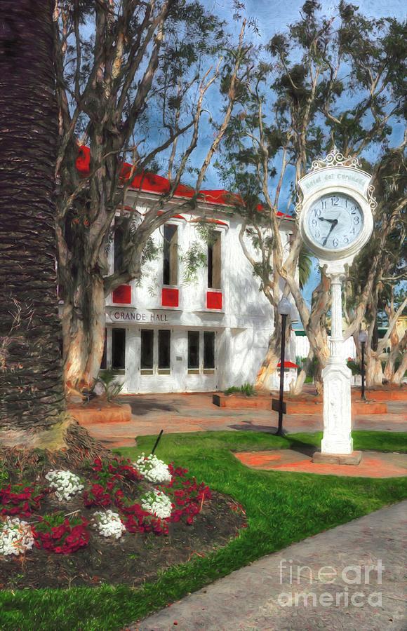 Clock Photograph - Time In Coronado by Mel Steinhauer