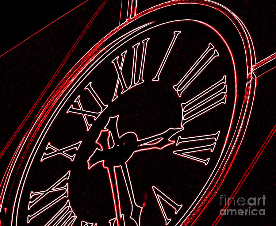 Time In Red And Black Photograph by Leela Arnet