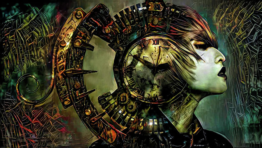 Time  Mixed Media by Lilia D