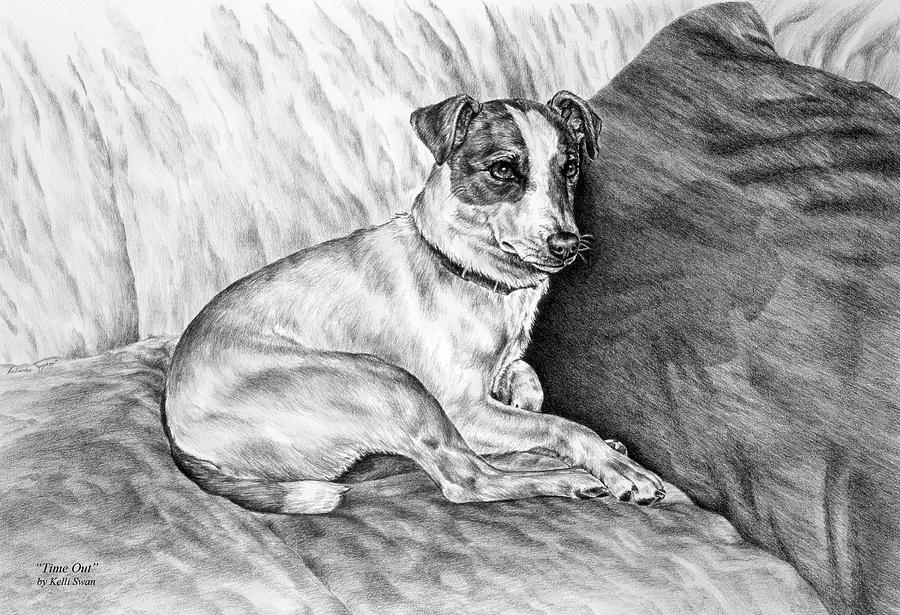 Time Out - Jack Russell Dog Print Drawing by Kelli Swan