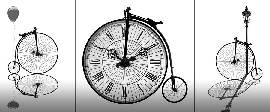 Time To Ride Penny farthing Panoramic Photograph by Gill Billington