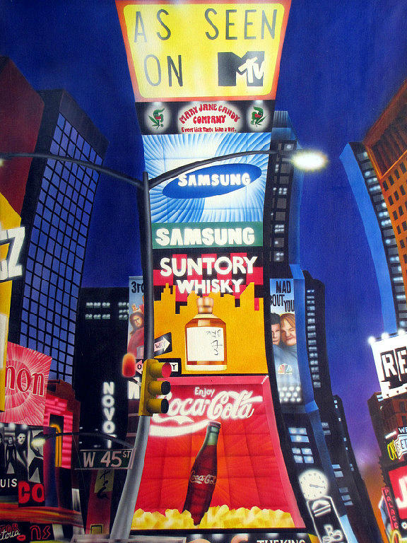 Broadway Painting - Time Square by Brett Sauce