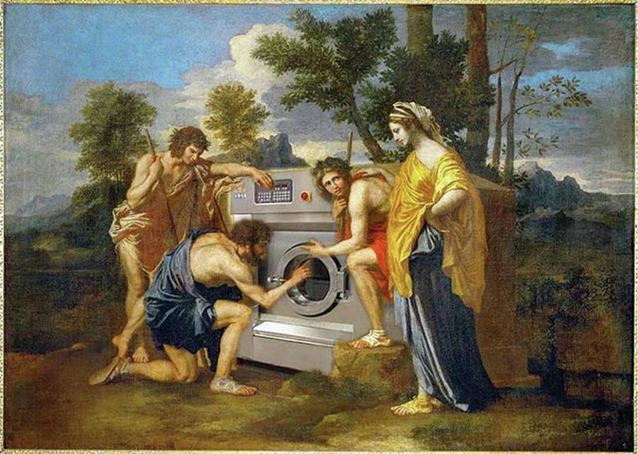 Louvre Photograph - Time To Wash
#art #washingmachine #ars by Tony Leone