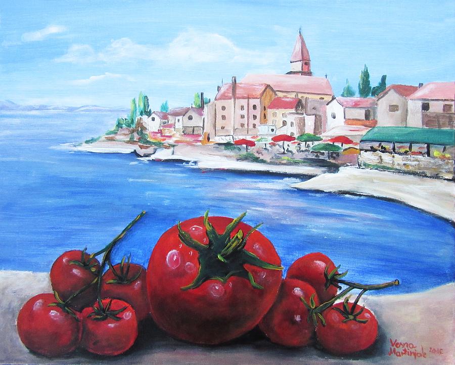 TIME tomatoes Painting by Vesna Martinjak