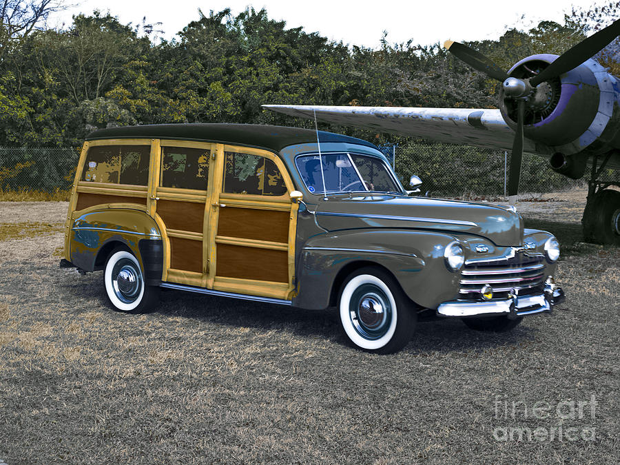 Car Photograph - Time Travel 1946 by Steven Digman