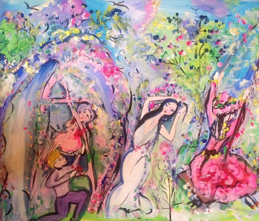 Time will tell garden  Painting by Judith Desrosiers