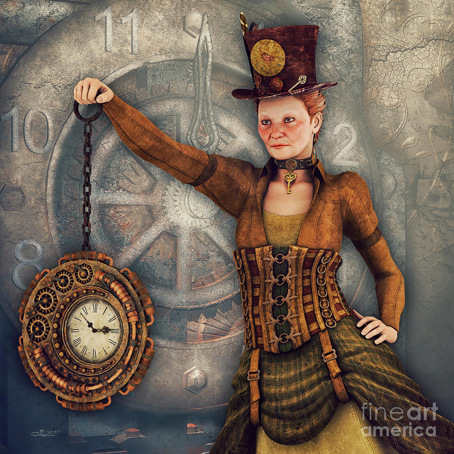 Timekeeper Digital Art by Jutta Maria Pusl