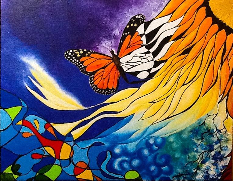 Butterfly Painting - Timeless by Duka Lourdes Aguirre