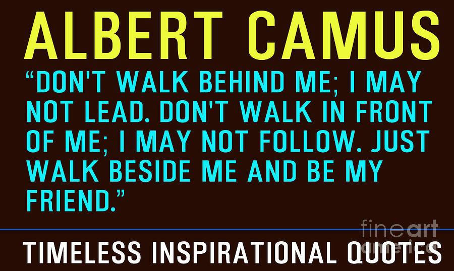 Timeless Inspirational Quotes - ALBERT CAMUS Painting by Celestial Images
