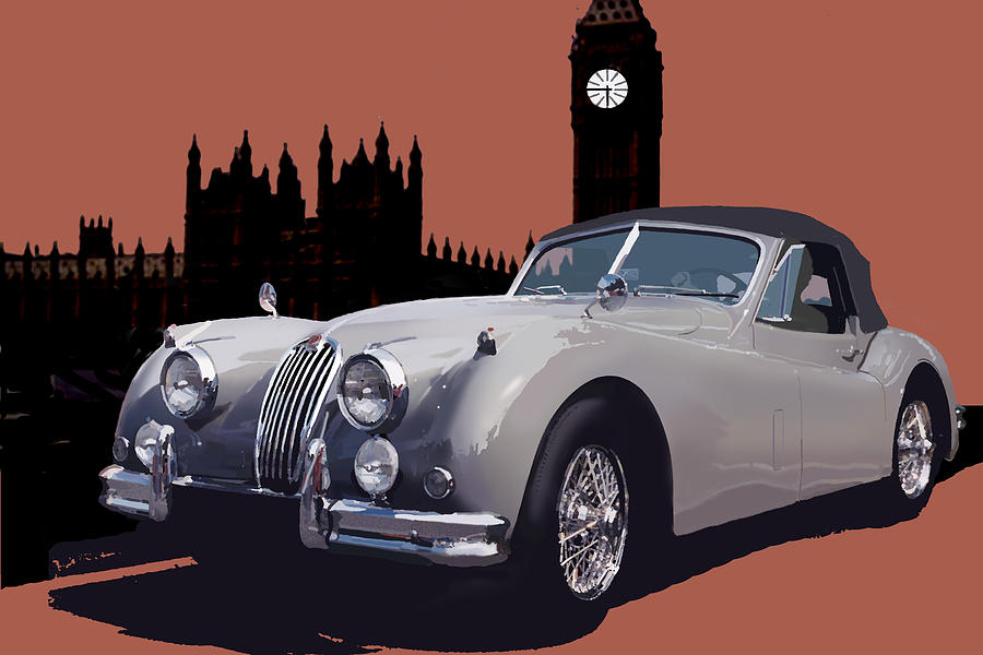 Jaguar Digital Art - Timeless by Richard Herron Jaguar Digital Art - Timeless by Richard Herron