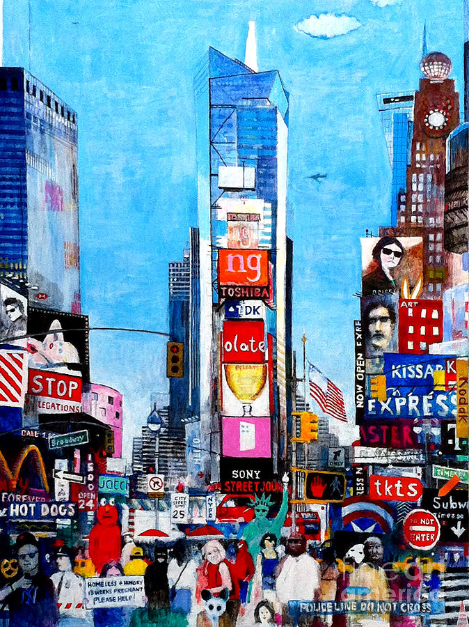 Times Sq II WIP Painting by Andy  Mercer