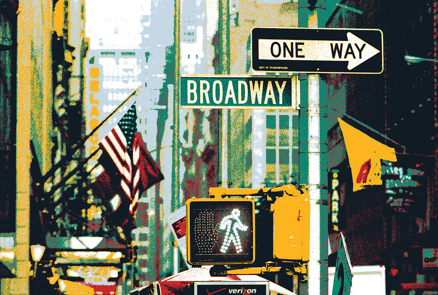 Broadway Mixed Media - Times Square 1 by Shay Culligan
