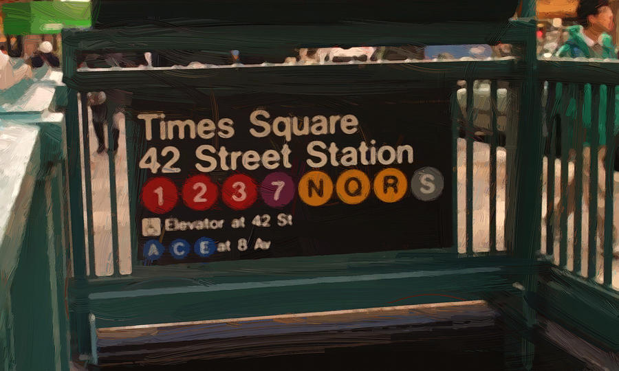 Times Square 42 St Station Digital Art