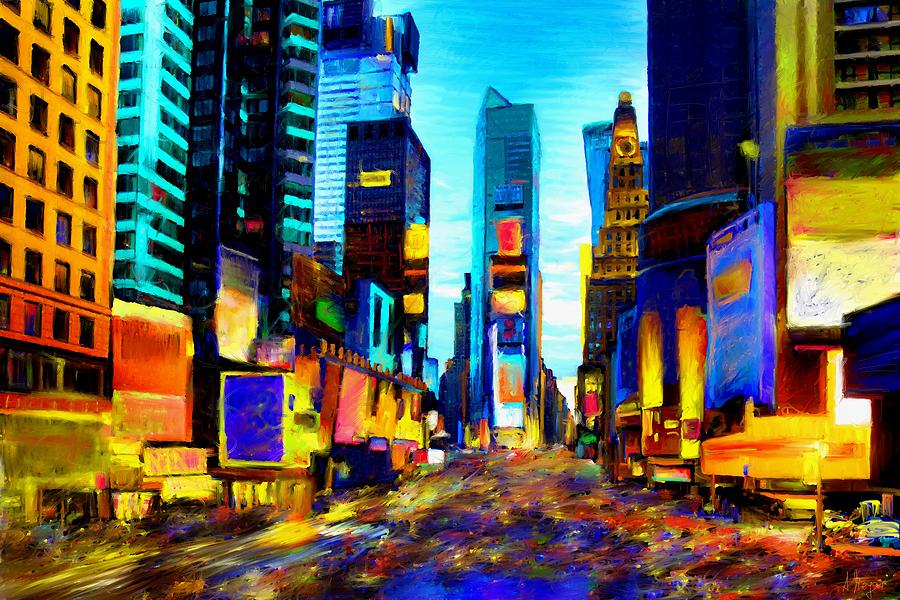 Abstract Painting - Times Square by Andrea Meyer
