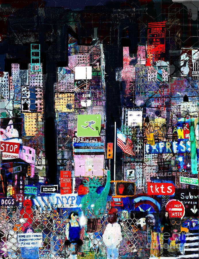 Times Square at Night Digital Art by Andy  Mercer