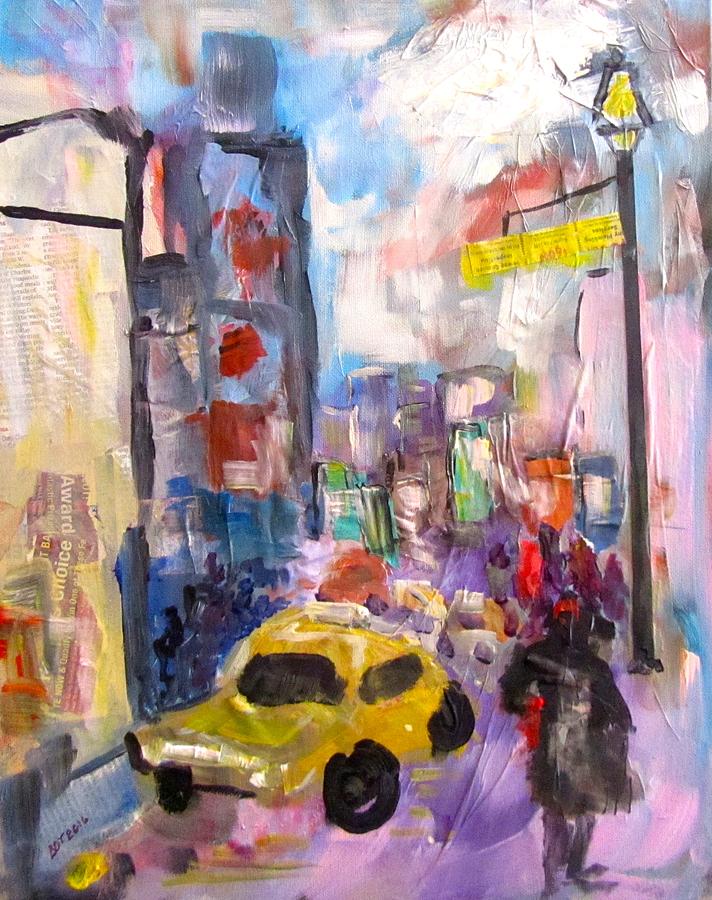 Times Square Painting by Barbara OToole