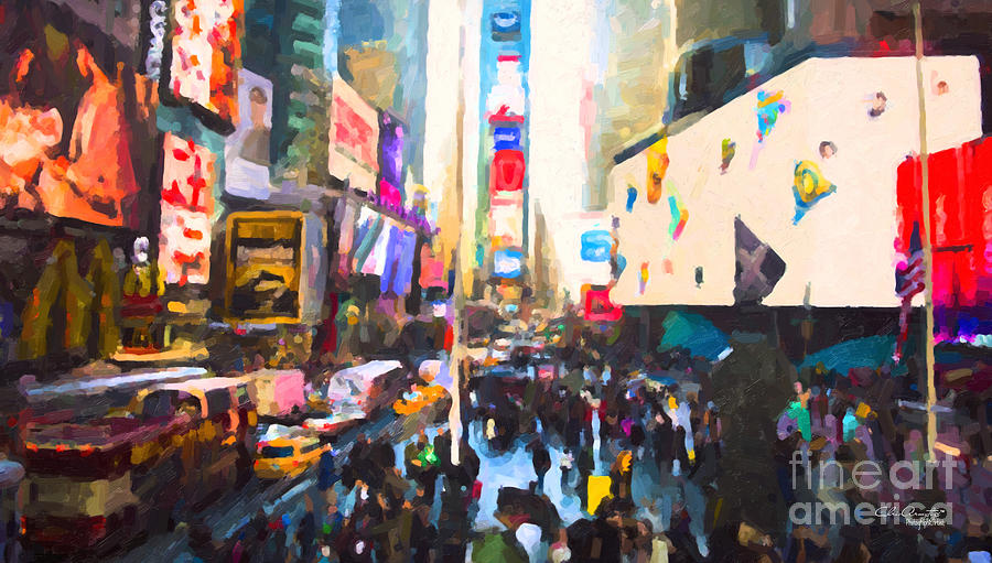 Times Square Painting by Chris Armytage