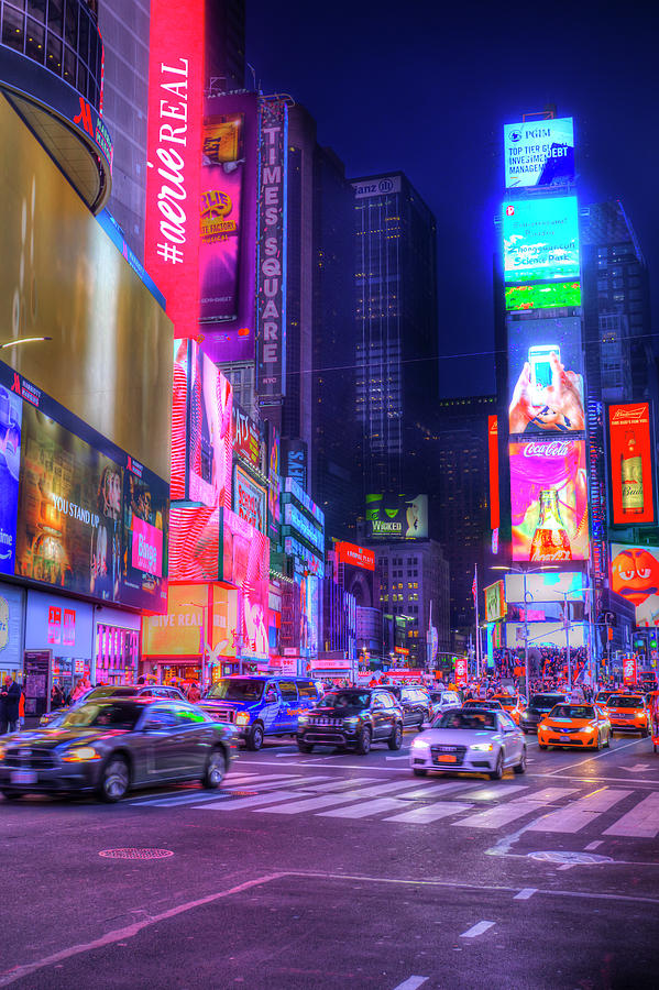 Times Square Photograph - Times Square  by David Pyatt